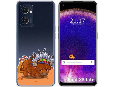 Carcasa Oppo Find X5 Lite 5G TUMUNDOSMARTPHONE Dibujos Transparente Bufalo Multicolor