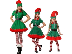 2026-traje De Elfo Navideño Para Niños Y Adultos Con Gorro Ropa Cinturón Calcetines Para Fiesta De Carnaval Familiar