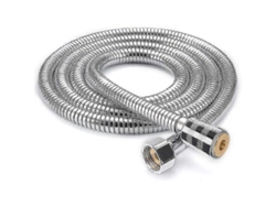 Manguera de ducha extensible universal de 2 m con cabezal de acero inoxidable, a prueba de explosiones, torsión y corrosión.