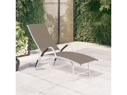 Tumbona de aluminio y textilene de Lovely Home en gris parduzco