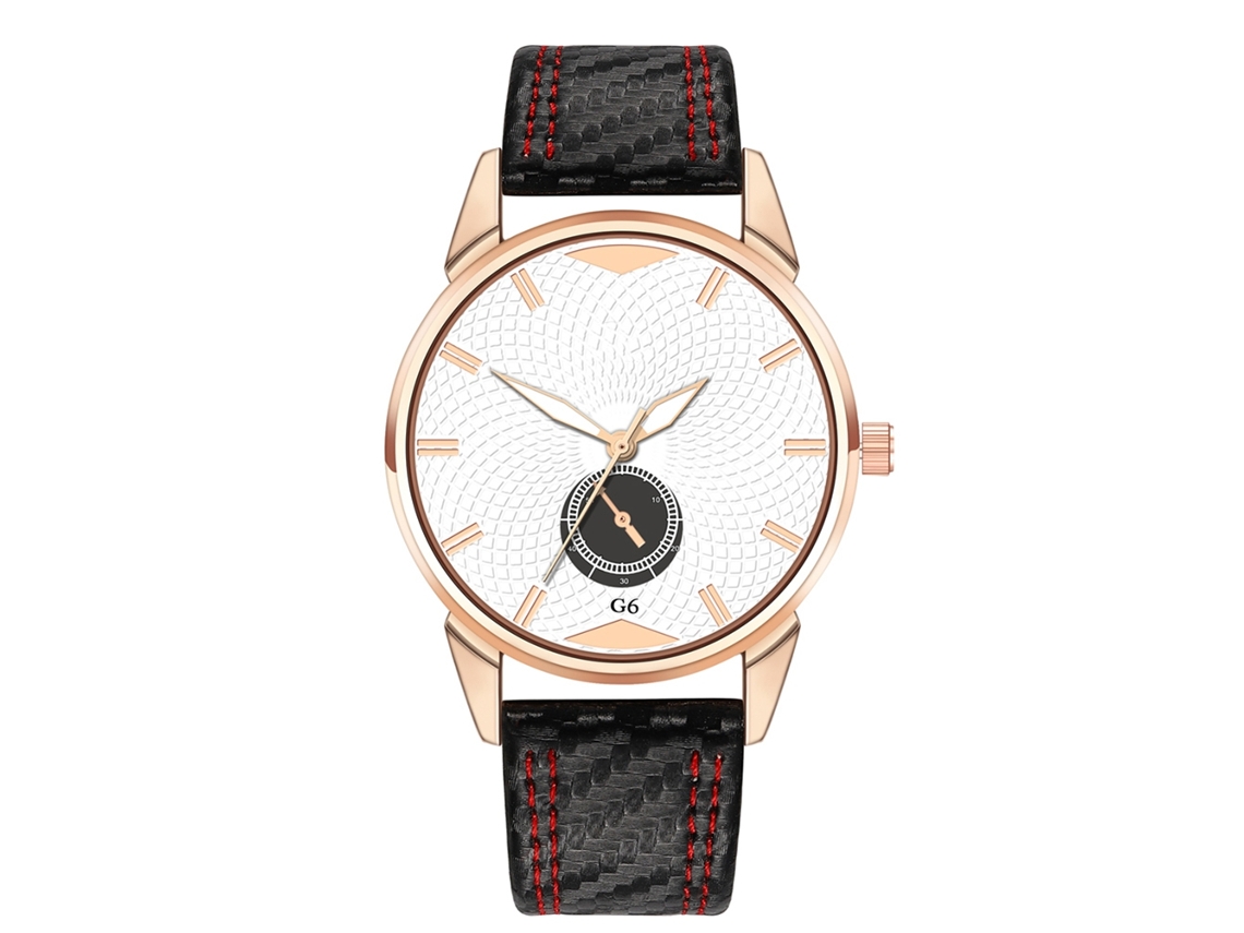 Reloj De Pulsera De Cuarzo Para Hombre Con Correa De Pu, Estilo Moderno, Pantalla Analógica, Rojo.