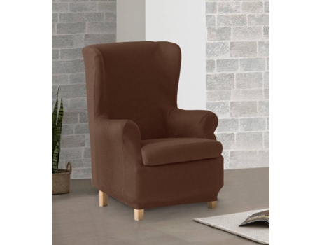 Funda de Sillón EIFFEL TEXTILE Rústica Ala Elástica (Marrón - Poliéster - 70x90 cm)