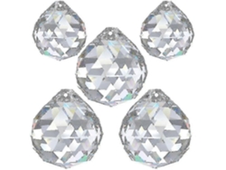 5 prismas de cristal de plomo de 30 mm, decoración colgante de arcoíris para ventanas, Feng Shui