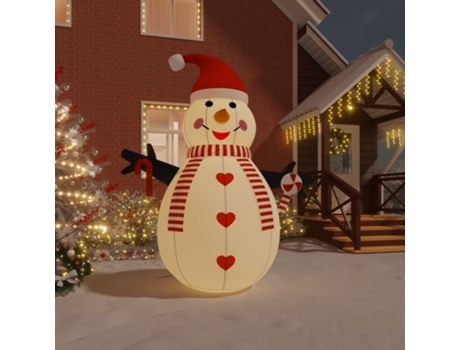 vidaXL Muñeco de nieve inflable con LEDs 300 cm
