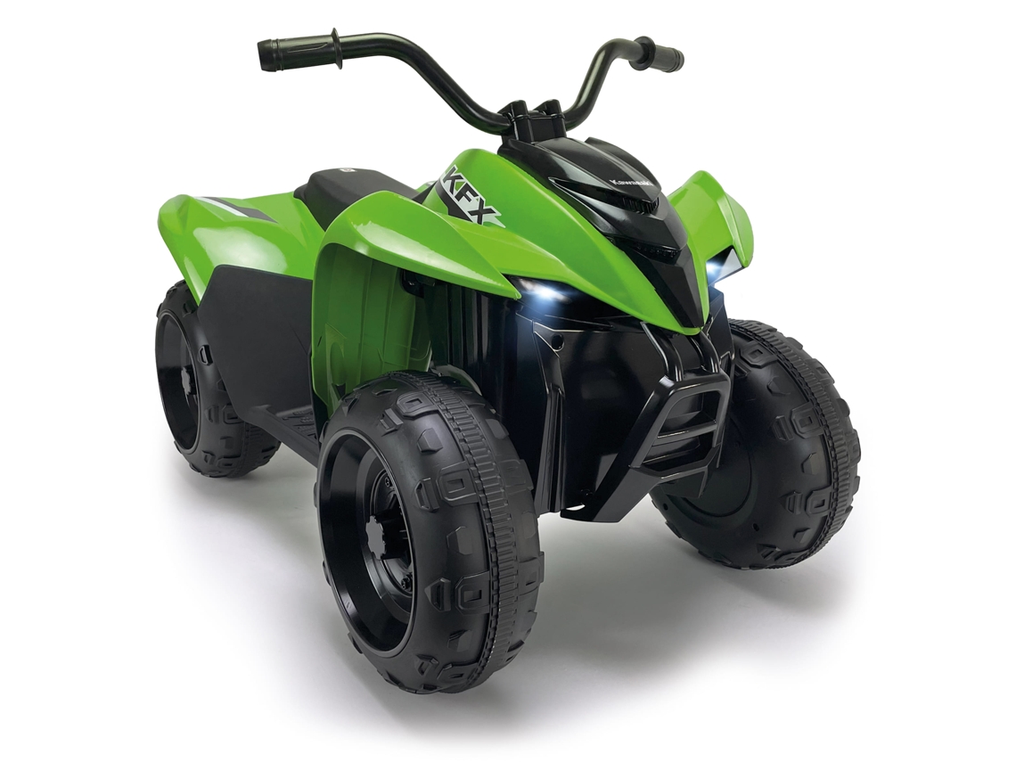 Quad Eléctrico Kawasaki 12v Verde Injusa | Ruedas Anchas | 2-5 Años