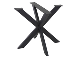 Pata de mesa industrial ML-Design 85 x 71 x 85 cm acero negro diseño araña en forma de X