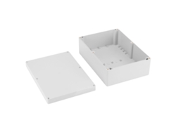 Caja de conexiones de plástico blanco resistente al agua, 263x185x95 mm, modelo 2026, para proyectos de bricolaje.