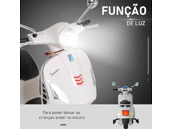 Moto Eléctrica HOMCOM Vespa Blanco