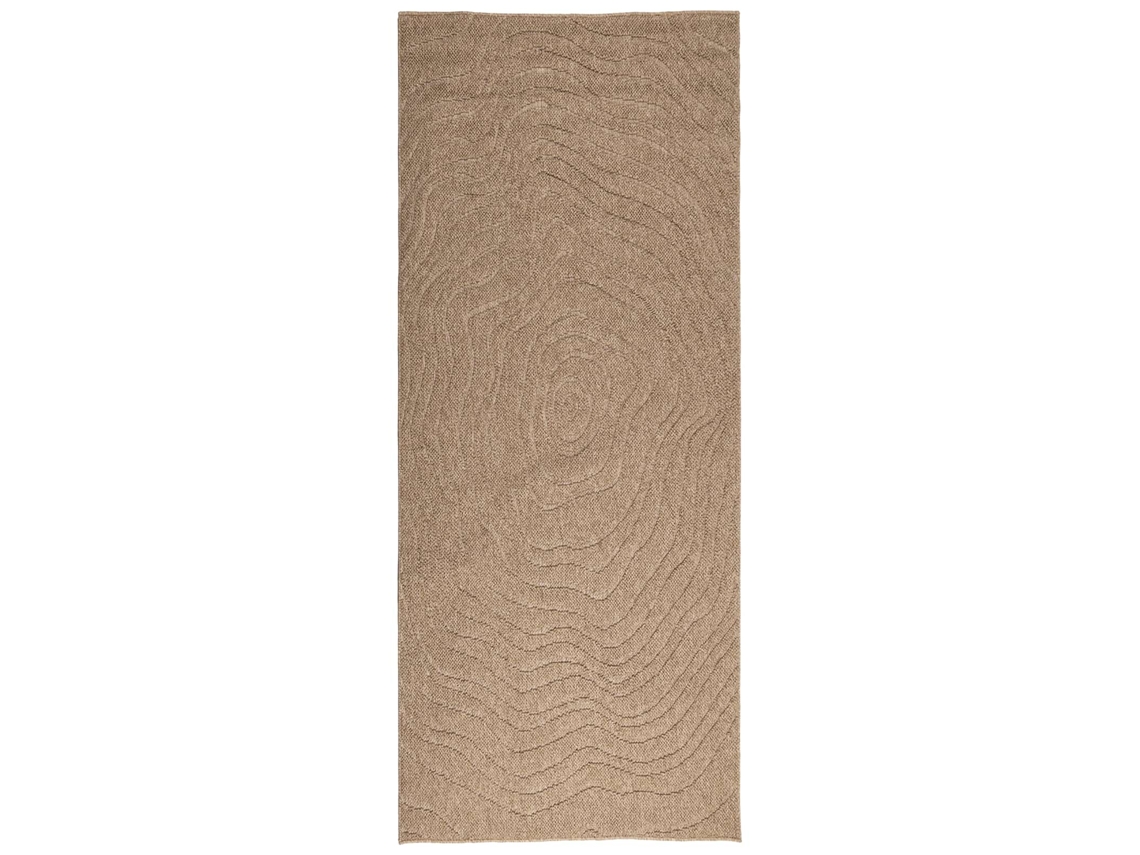 Vidaxl Alfombras De Área Moiré Agira Natural 200 X 80 Cm Poliéster