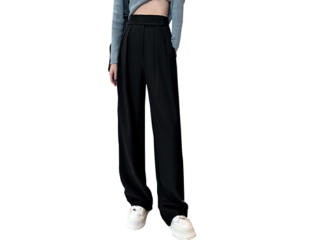 Pantalones de Mujer ZMDECQNA Anchos Palazzo Oficina Trabajo Bolsillos Cintura (3X/L)