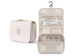 Neceser De Viaje Colgante, Neceser De Maquillaje, Neceser De Ducha Para Baño Impermeable, Beige