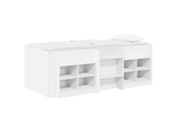 Maison Exclusive - Marco De Cama Loft Con Armario Con Estante 3 Pcs Blanco