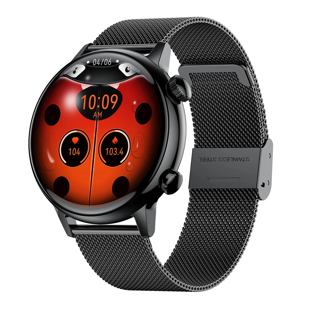 Smartwatch (aço Preto), Tela Amoled Retina De 1,19 Polegadas
