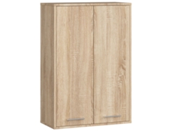 Armario De Baño Colgante Fin 64 Cm, Blanco Y Roble Sonoma