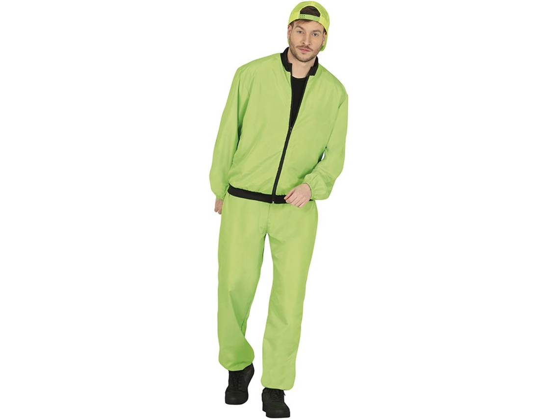 Disfraz de Chándal verde neón para hombre