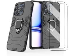 Juego De Fundas Protectoras Antichoque Coca-cola Para Realme C53 Hongwe. Cristal Templado (2 Unidades).1