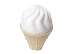Caja grande en forma de anillo para helados, estuche blanco/beige para uso diario.