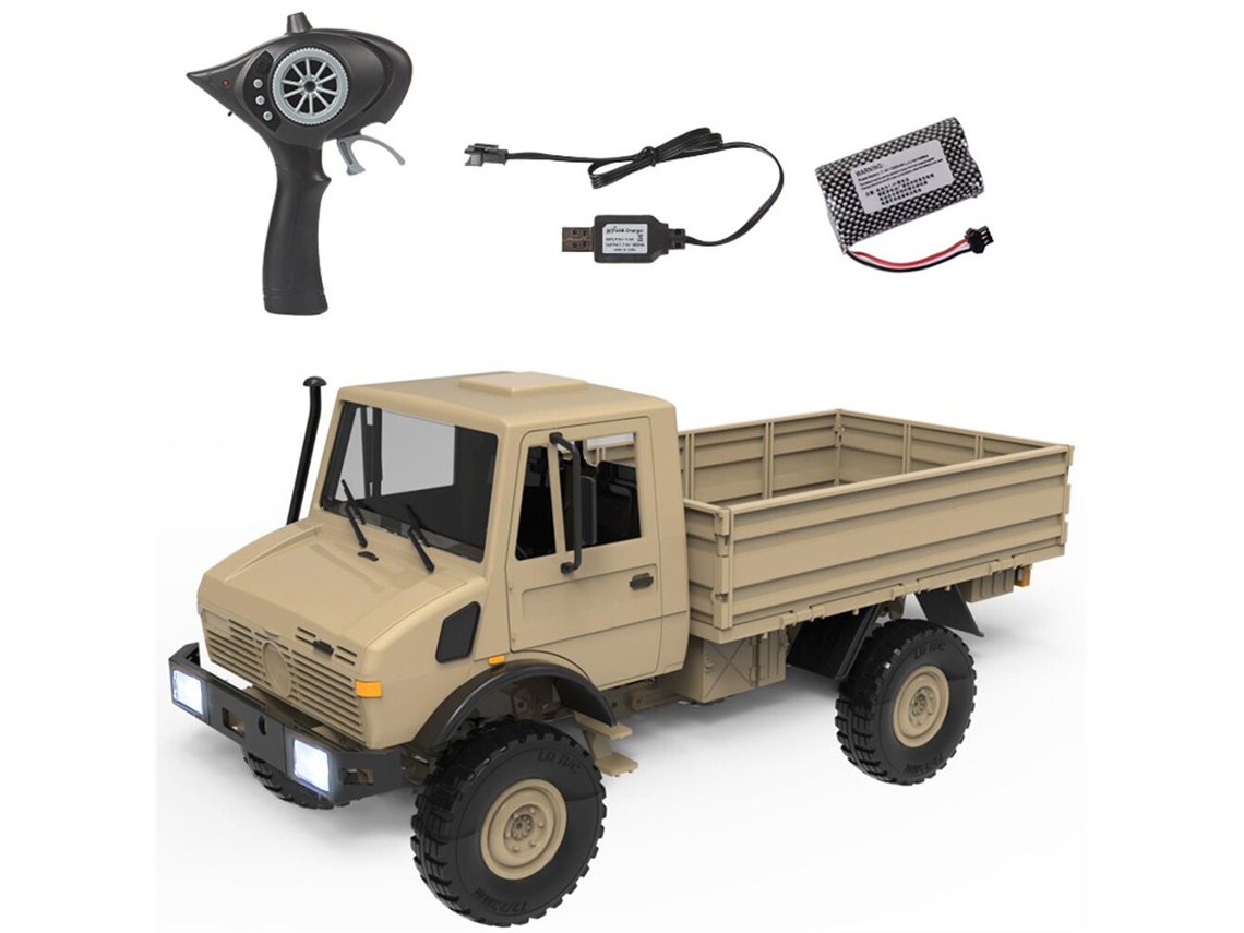 Amarilloldrc Ld-p06 1/12 2.4g 4wd Unimog 435 U1300rc Led Militar Escalada Proporcional Juguetes