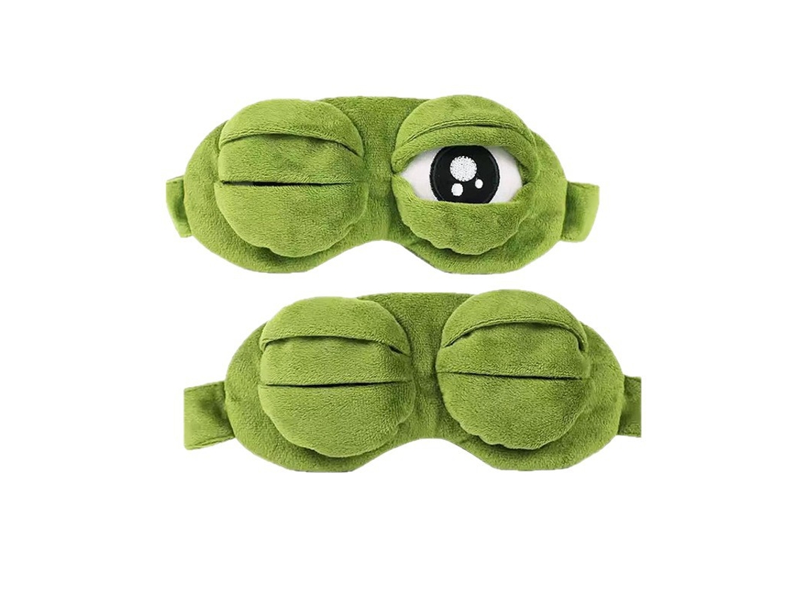 Antifaz Con Un Adorable Diseño De Rana De Dibujos Animados Y Forro De Algodón Transpirable, Ideal Para Jugar Y Proteger Los Ojos. Digitallab