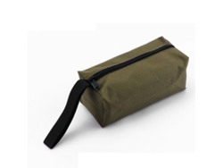 Bolsa Ferramentas Zíper Oxford Multiuso Abertura Ampla Verde 25cm