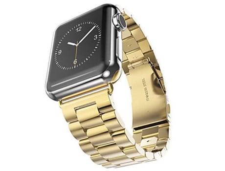 Correa de Acero Inoxidable Lux Tool para Apple Watch Series 9 Aluminio - 45mm - Oro