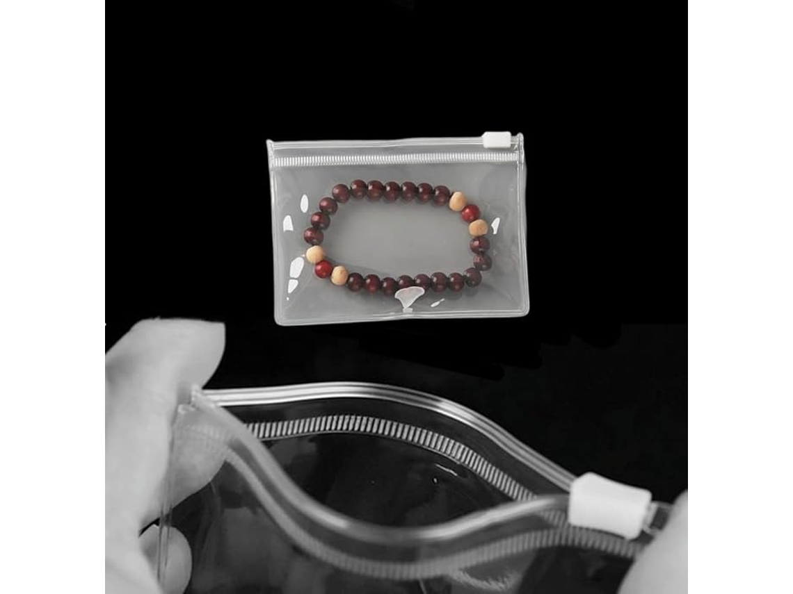 100 bolsitas transparentes de PVC antioxidante con cierre hermético para joyas/pendientes ZYBLSSBB