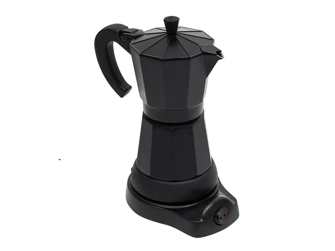 Cafetera espresso eléctrica, capacidad para 6 tazas, compatible con inducción, color negro OEM