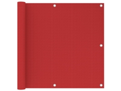 Mampara de balcón 90x500 cm guijarro rojo Dkd Home Decor