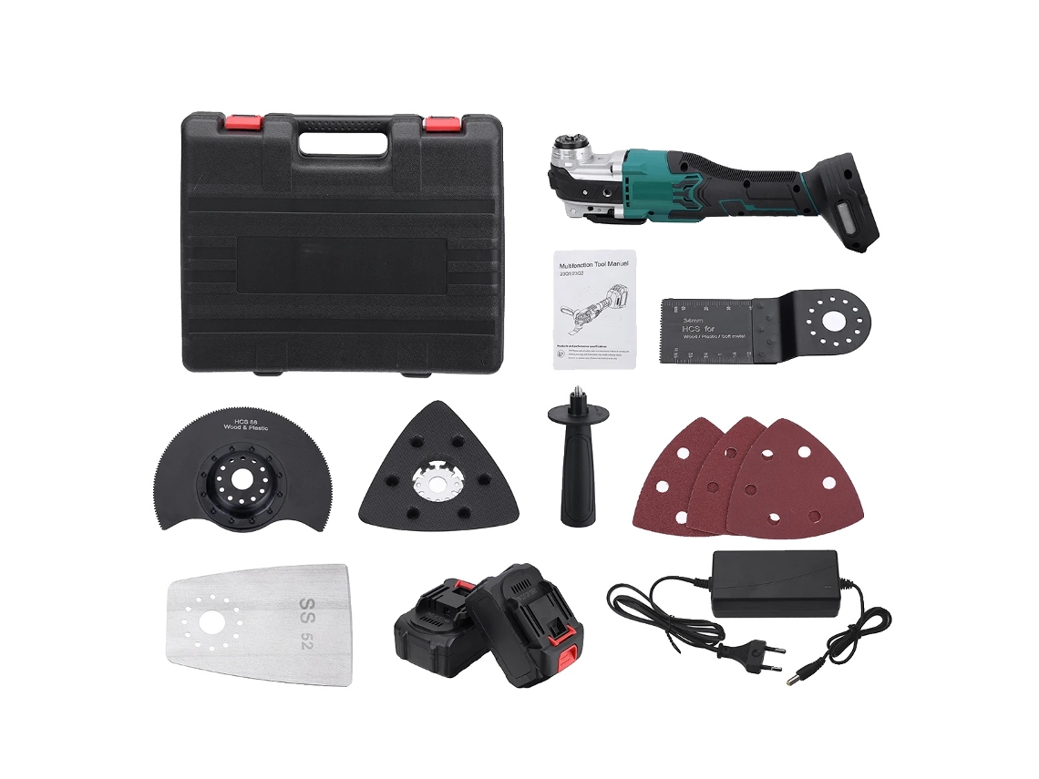 Oscilador, motor sin escobillas, velocidad ajustable, 2 baterías OEM
