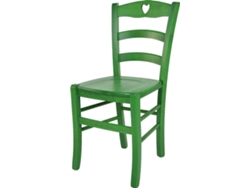 Cadeira T M C S Cuore (Anilina Verde - 88x43x46 cm - Madeira)