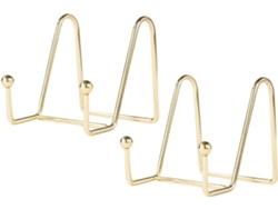 Soporte metálico curvado para fotos, platos y caballetes - Creativo, delicado, decorativo, práctico, para libros y objetos del hogar - GOKOCO