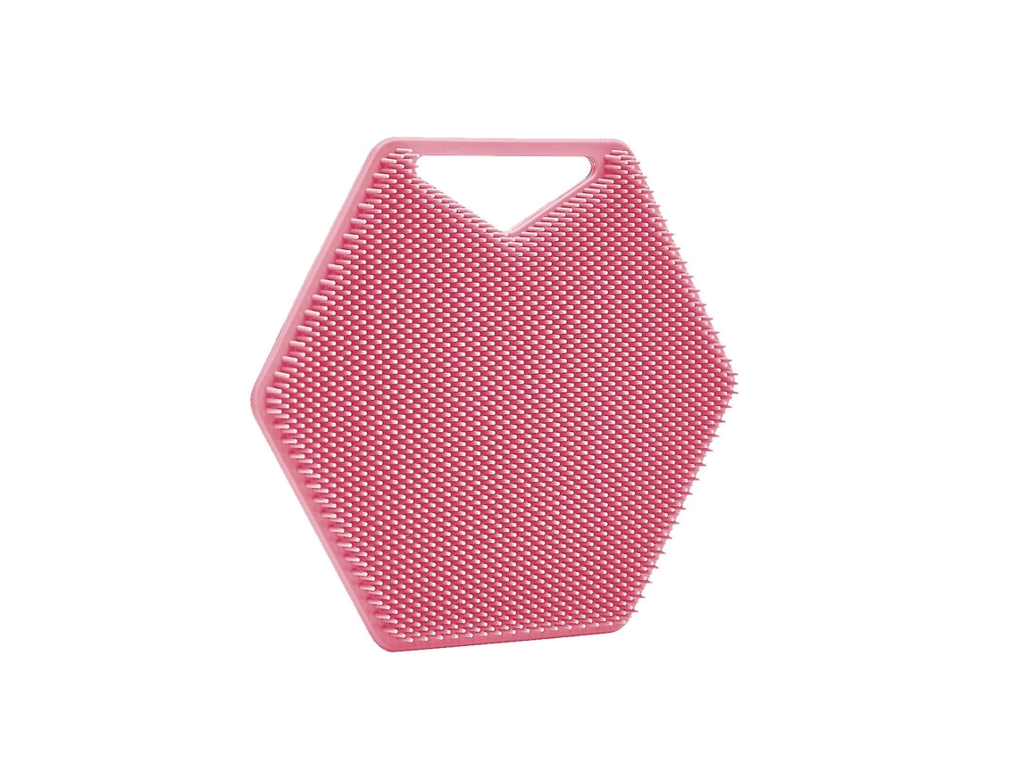 Rebe-escrubador Corporal De Silicona Con Cerdas Especiales Y Mango Ergonómico Para Exfoliar Y Limpiar Profundo En La Ducha Rosa