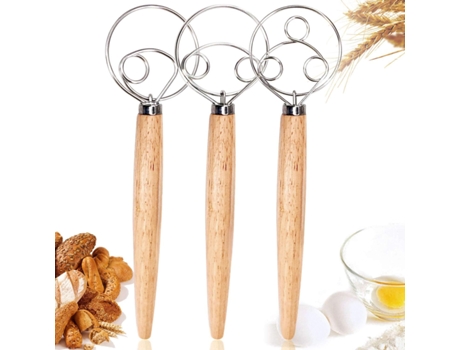 Batidores de masa daneses, herramientas de batidor de mezcla premium para hornear en la cocina, multi