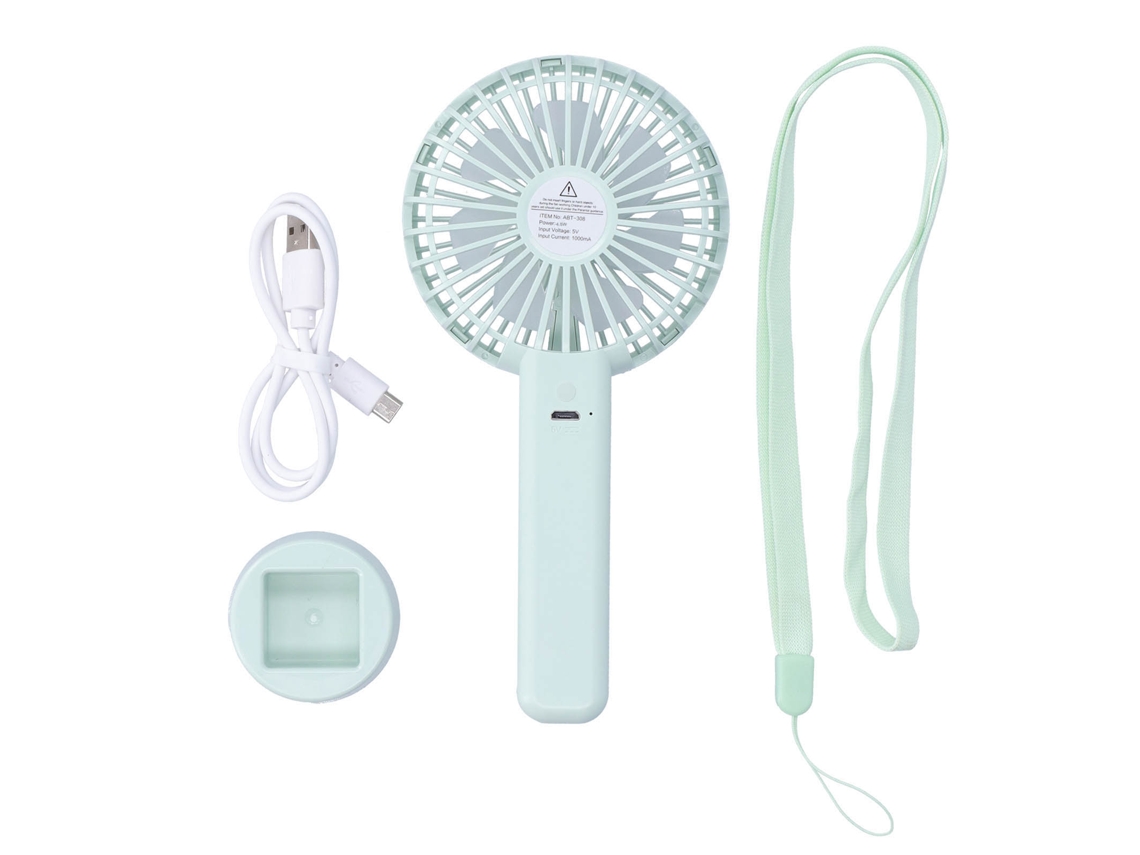 Mini ventilador USB portátil silencioso con base para exteriores