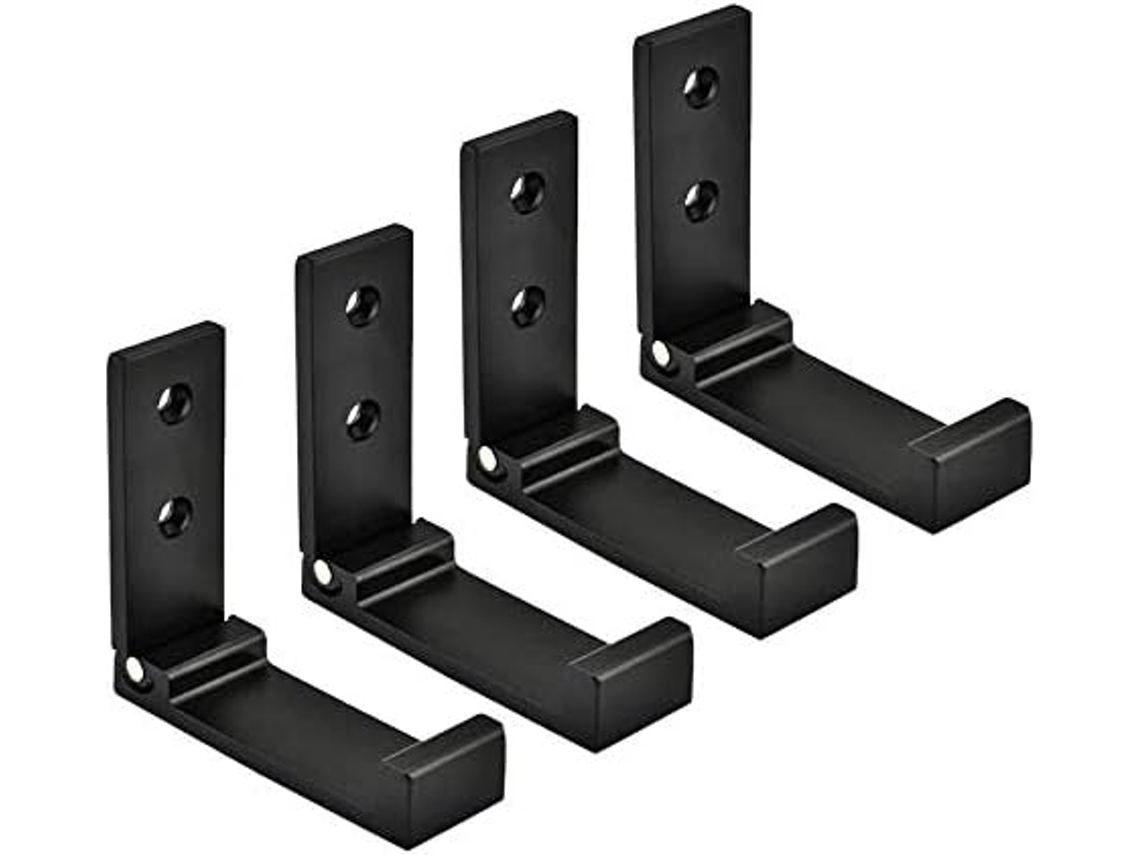 HYMNORA Gancho Plegable 4 Piezas para Ropa Baño Negro