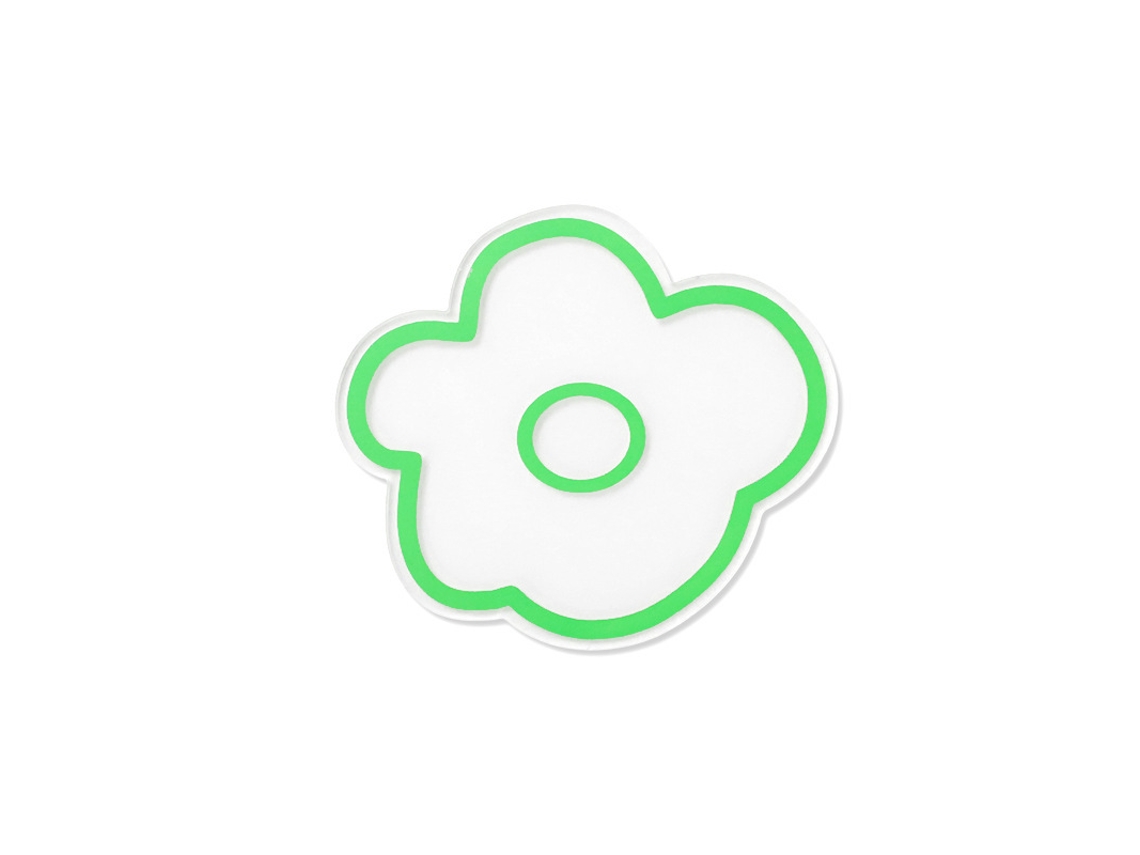Soporte Acrílico Para Cócteles Con Forma De Flor, Transparente, Antideslizante, Aislante Térmico, Verde.