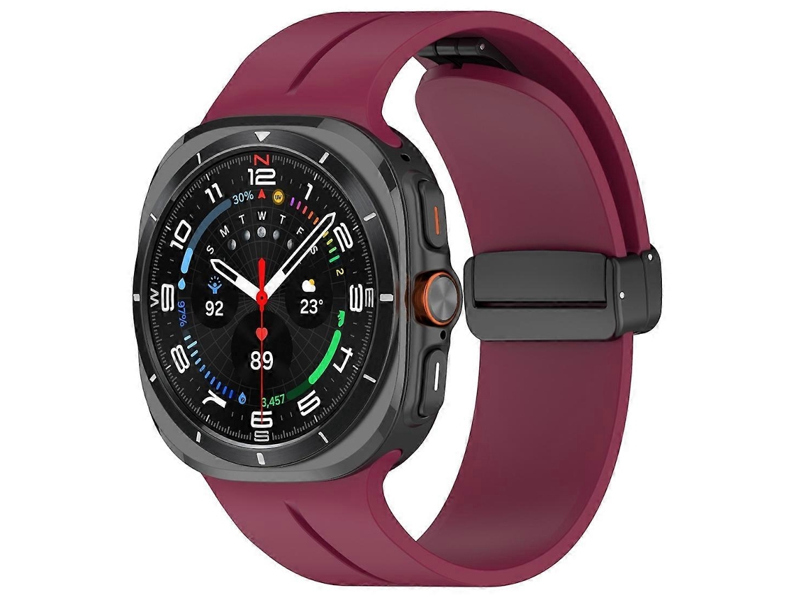 Correa de silicona con cremallera magnética plegable para Samsung Galaxy Watch Ultra de 47 mm.