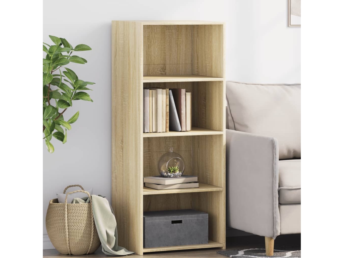 Aparador Alto Madera De Ingeniería Roble Sonoma 50x41x124 Cm