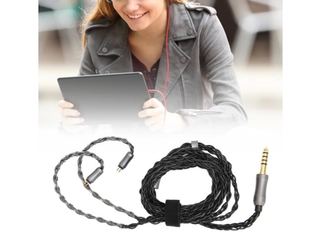 HURRISE Cable de repuesto para auriculares Cable de auriculares mejorado de 8 núcleos para reproductor de vídeo