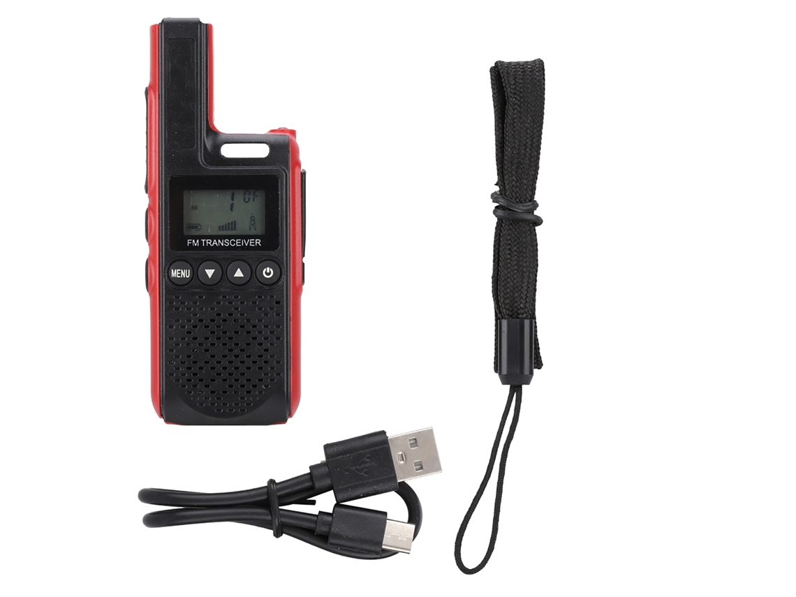 Radio Walkie-talkie Portátil Mini Uhf Para Negocios Con Comunicación Bidireccional (rojo)