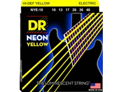 Juego de Cuerdas Guitarra Eléctrica DR NYE-10 Neon Yellow (.010 - .013 - .017 - .026 - .036 - .046 - Níquel)
