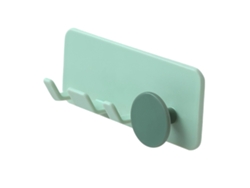 Holder De Enchufe Adhesivo Sin Perforaciones Para Baño Y Cocina, Color Verde, Fuerte Adhesión, Diseño Simple