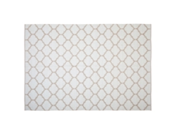 Alfombra de patrón marroquí BELIANI Aksu de PVC Blanco 140x200