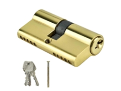 Cilindro De Fechadura De Cobre De 60 Mm Com Abertura Dupla, Sistema Antifurto Para Portas, Com Chaves.