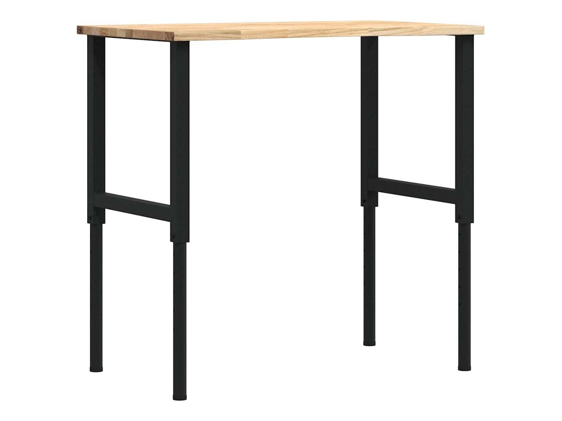 Maison Exclusive - Banco De Trabajo Madera Maciza De Roble 100x60x(71,5-98) Cm