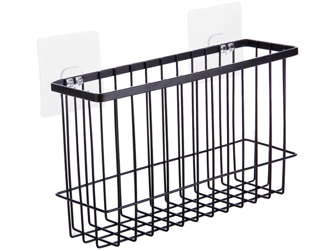 2 Cajas Negras Autoadhesivas Para Almacenamiento Pared Cocina Baño Nevera