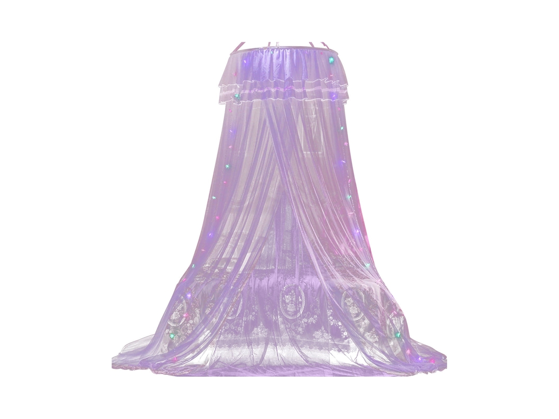 Dosel de cama para niñas con diseño de arcoíris, malla transparente y elegante efecto drapeado, antimosquitos.