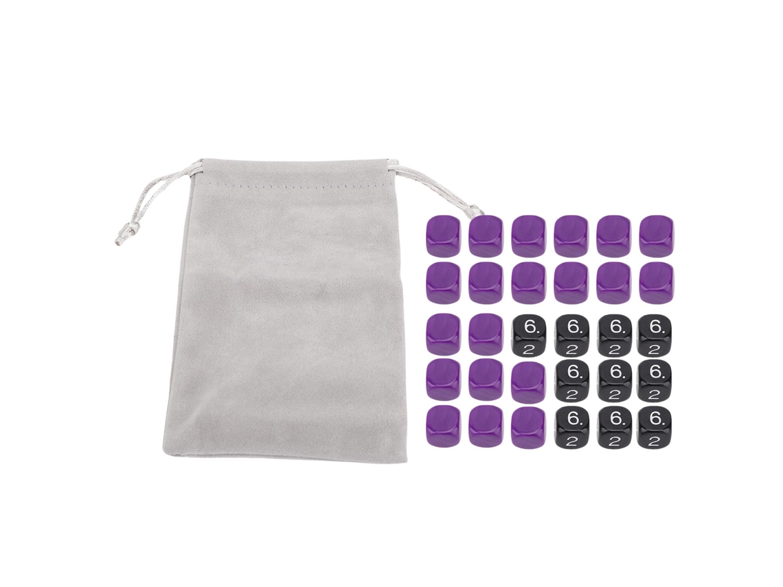 2026-30 Dados De Juego Plásticos 6 Caras 16mm Multifuncionales Para Matemáticas Y Entretenimiento A Granel