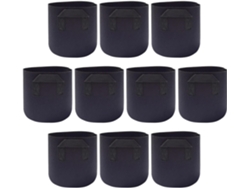 Macetas De Jardín 10 Recipienteses De Tela No Tejida Transpirable Para Cultivar Plantas, Para Uso Exterior, Balcón,
