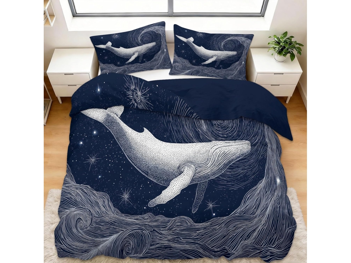 Juego Funda Nórdica Diseño Juego Ropa Cama Blue Almohada Funda Piezas Color 240x260 Cm 240 X 260 65